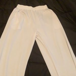 white sweatpants